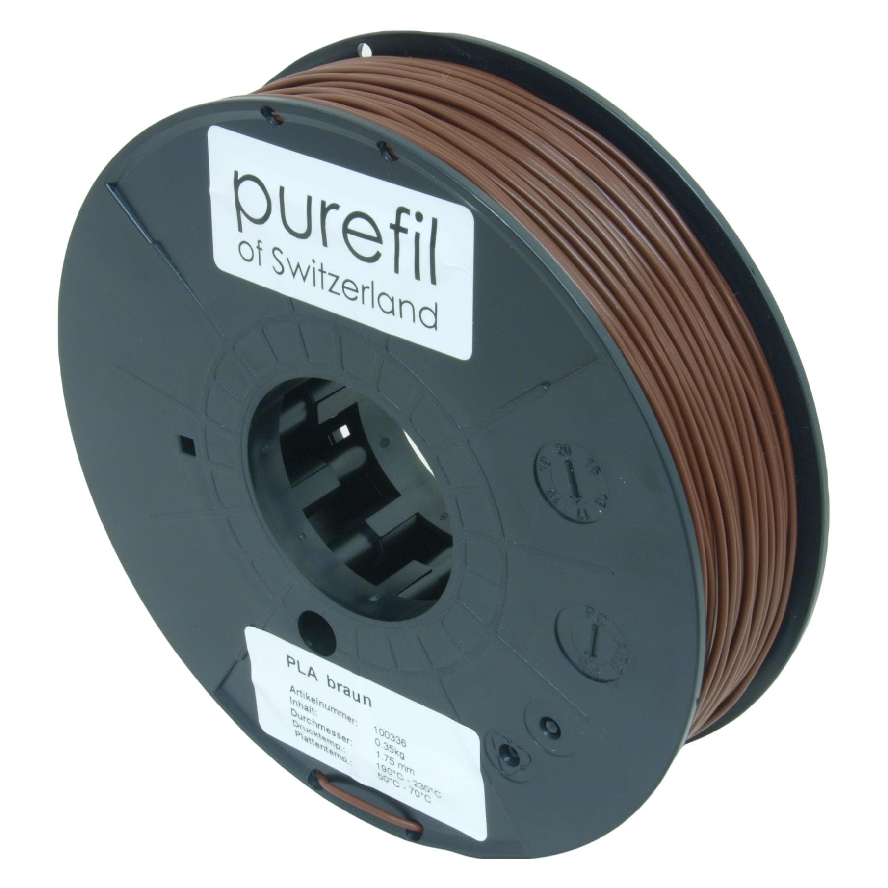 Purefil Filament (PLA, 1.75 mm, 350 g), 3D Filament, Braun