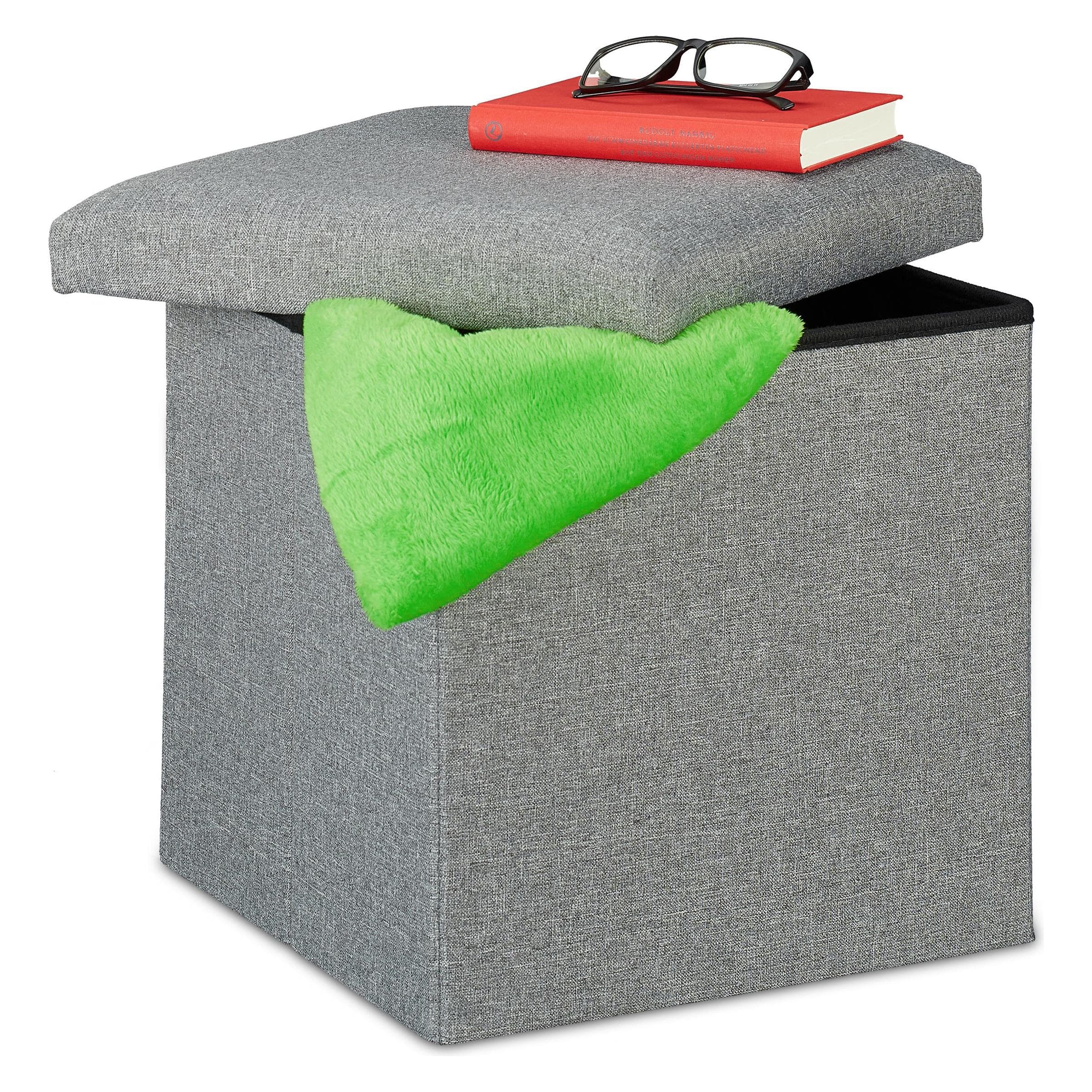 Relaxdays, Hocker + Pouf, Sitzhocker