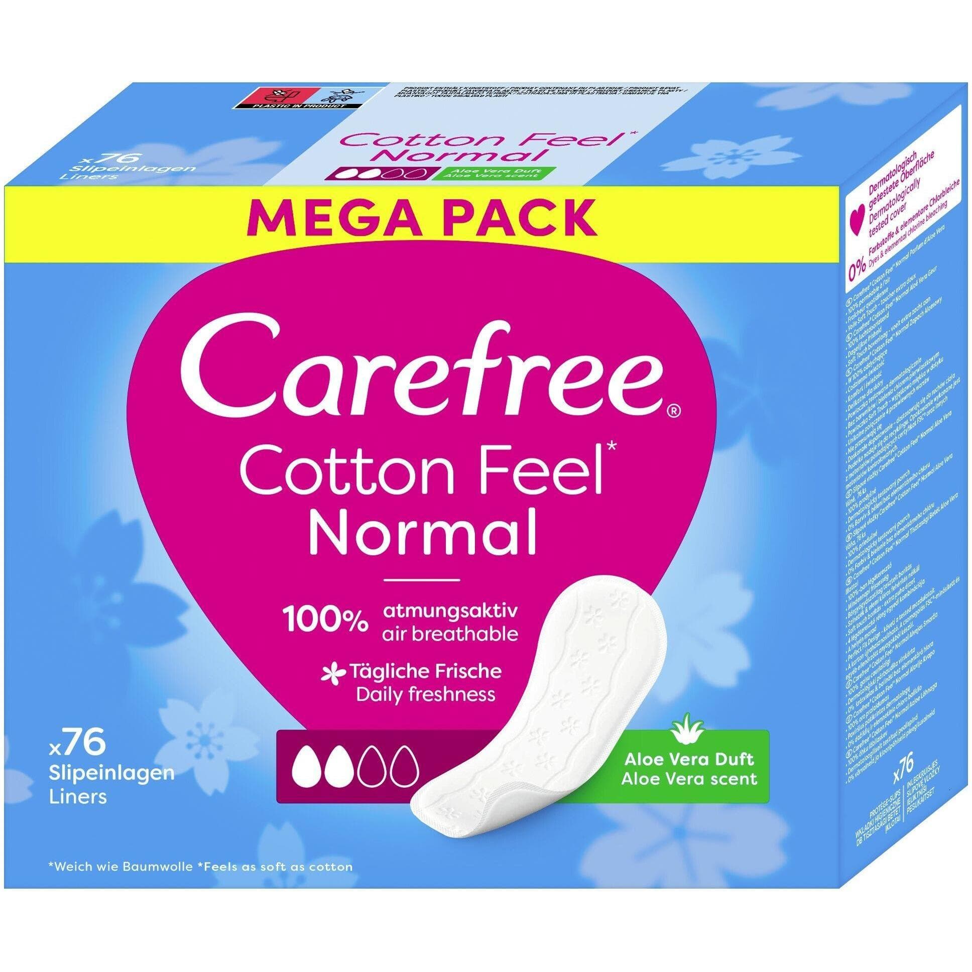 Carefree, Binden, Aloe Vera Liners With Extract Of Aloe Vera (76x)