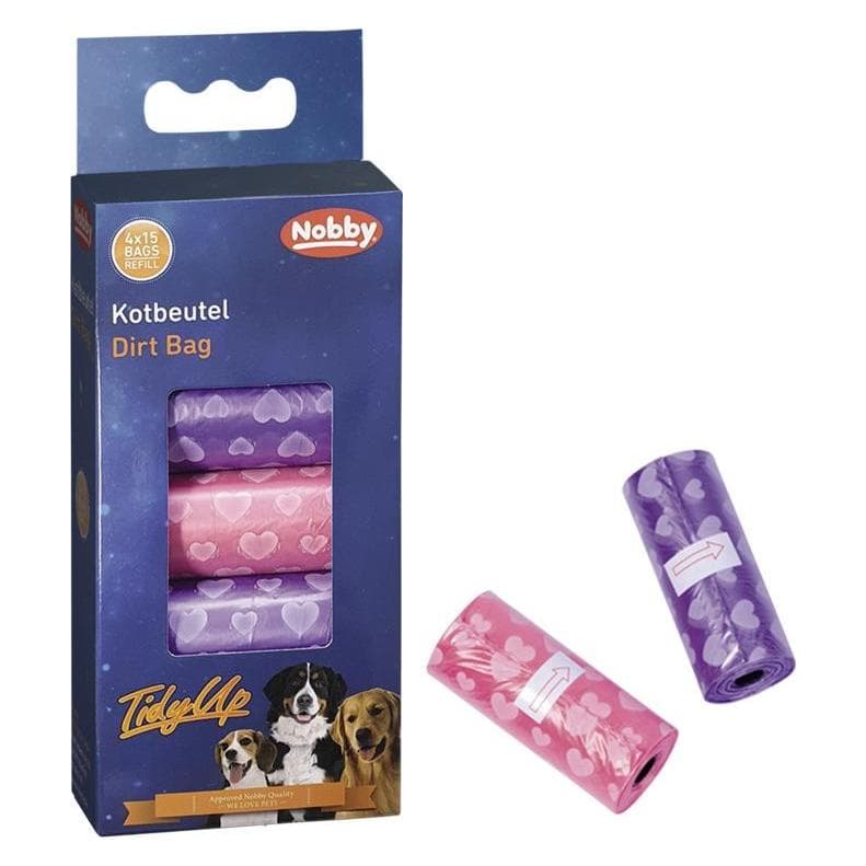 Nobby TidyUp Kotbeutel mit Herzchendruck (Hund, Katze), Tierhygiene