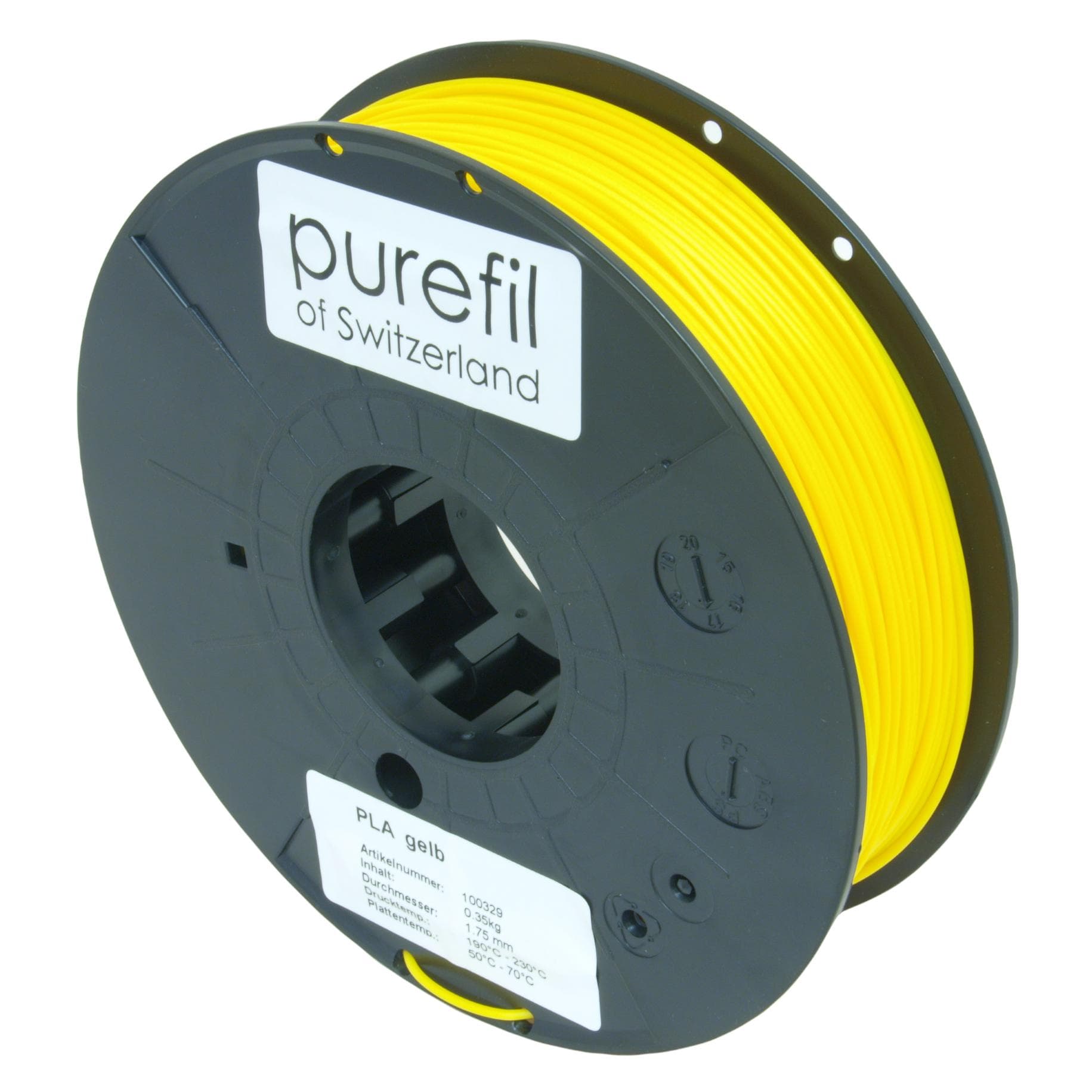 Purefil Filament (PLA, 1.75 mm, 350 g), 3D Filament, Gelb