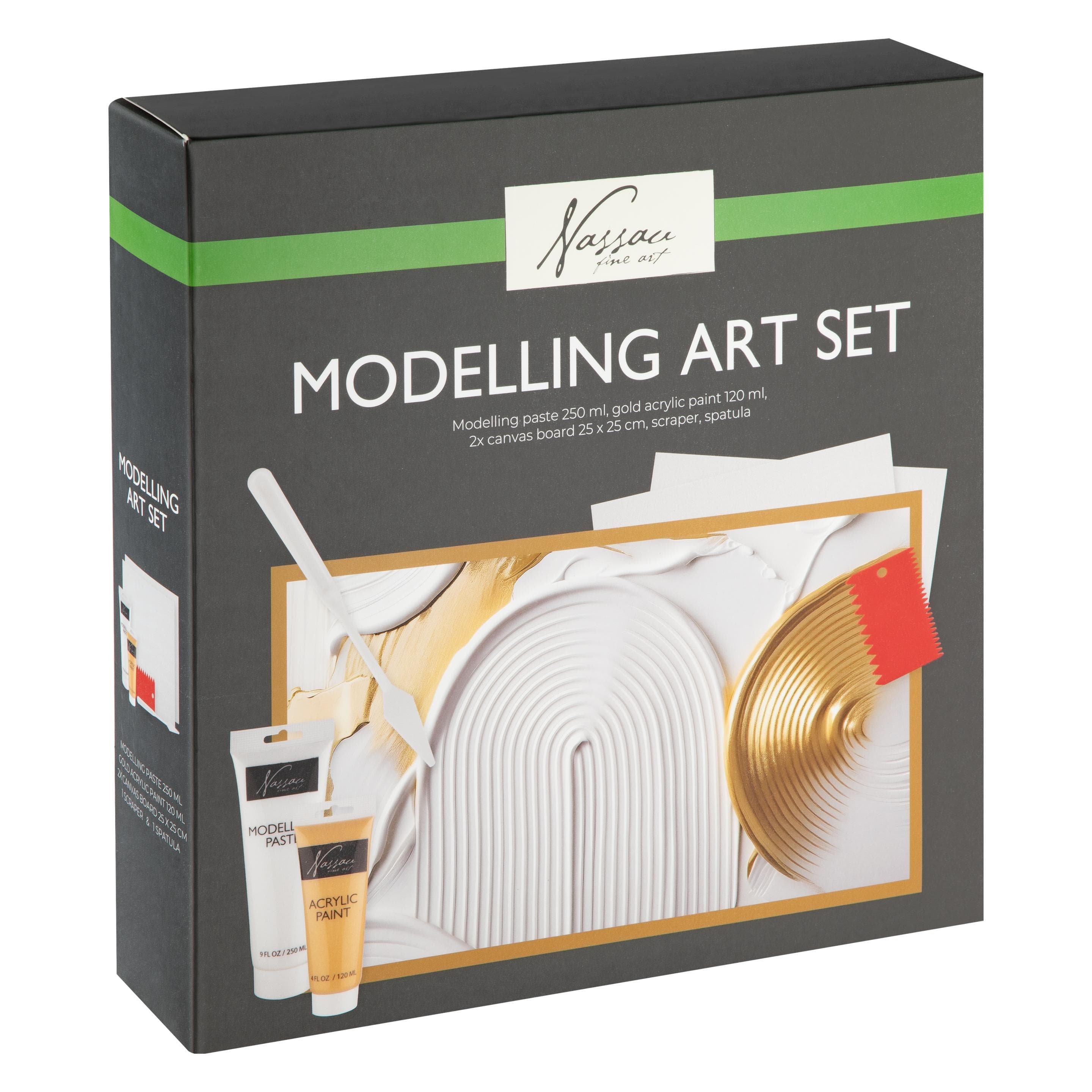 Nassau, Modelliermasse, - Modelling art set - incl paste 250 ml & 1 scraper (AR0767/GE)