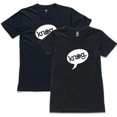 knog., Herren, Velotrikot, T-Shirt Logo Men, neon black, S SALE (S), Schwarz, S
