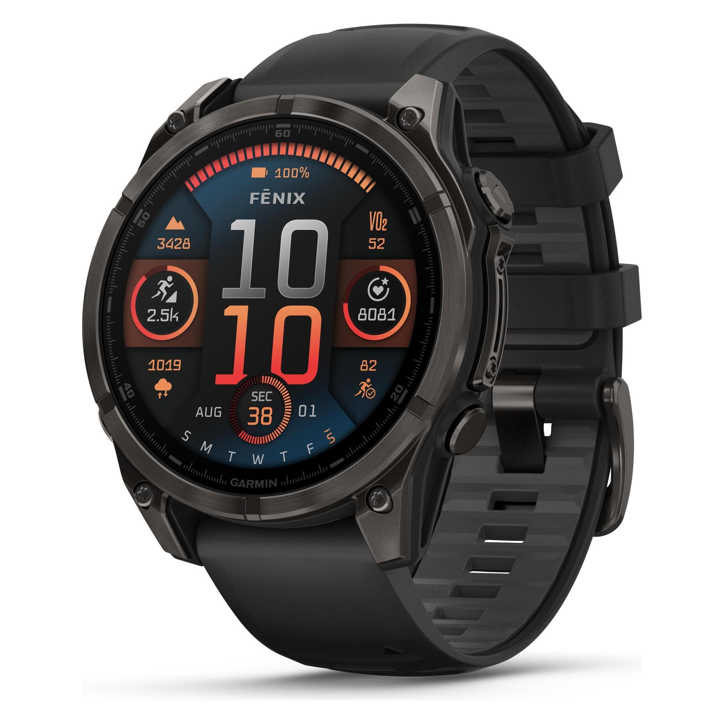 Garmin Fenix 8 AMOLED Sapphire Titan (47 mm, ohne SIM), Smartwatch
