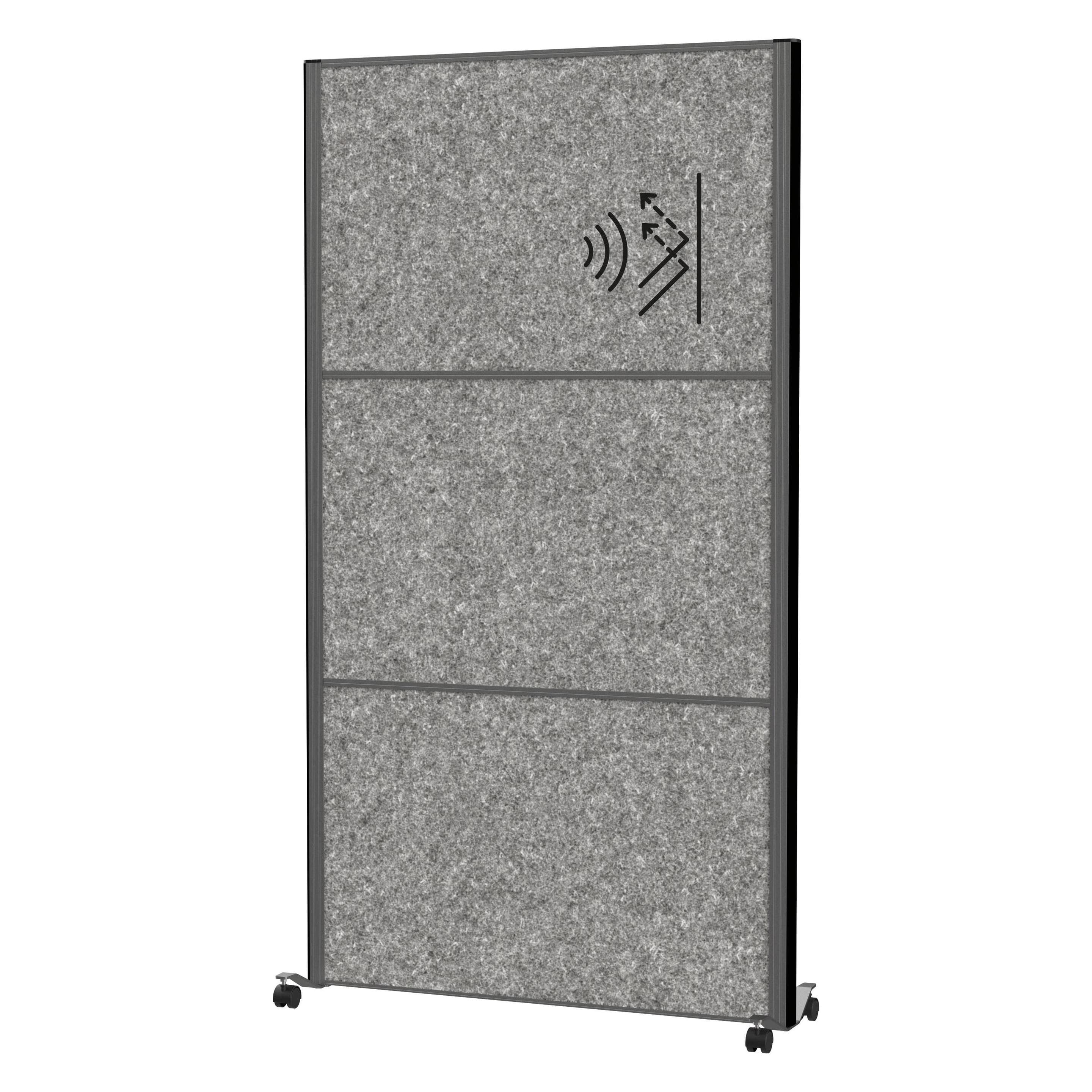 Maul, Trennwand, Akustik-Trennwand MAULcocoon 9601189 dunkelgrau 100,0 x 182,0 cm (100 x 182 cm)