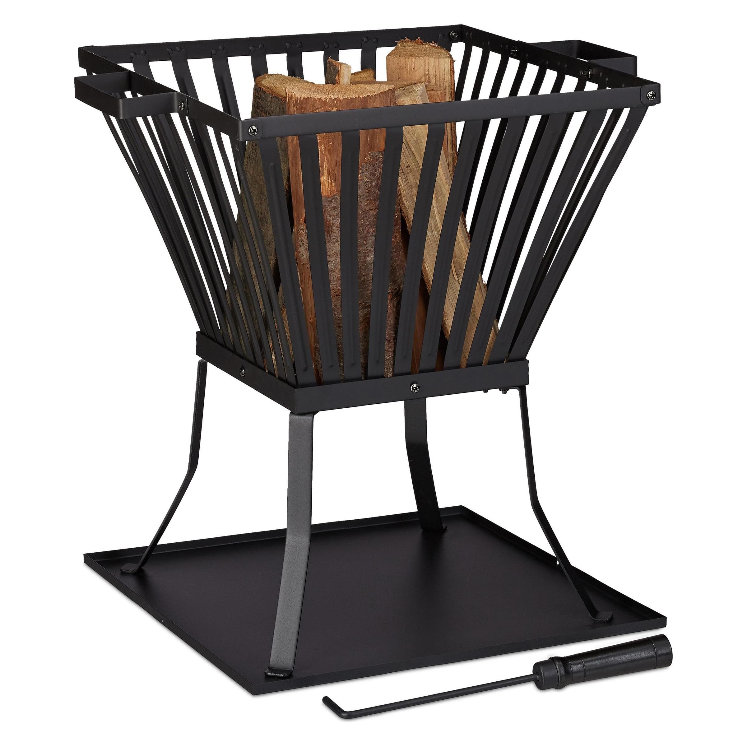 Relaxdays, Feuerschale, Feuerkorb (56.50 cm)