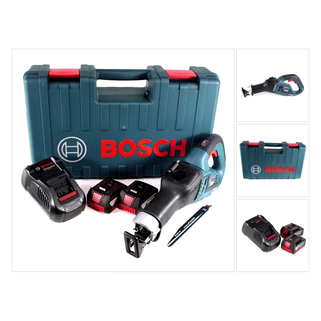 Bosch Professional, Säbelsäge, GSA 18V-32 Akku Reciprosäge 18V Säbelsäge Brushless im Handwerkerkoffer + 2x 5,0Ah Akku + Lade