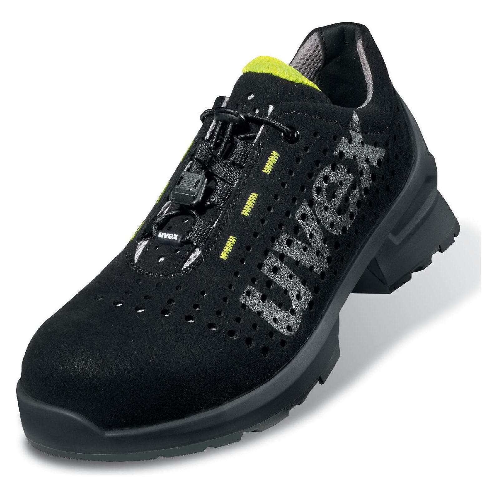 Uvex, Sicherheitsschuhe, 1 Halbschuhe S1 65619 schwarz, gelb Weite 12 Grösse 48 (S1, 48)