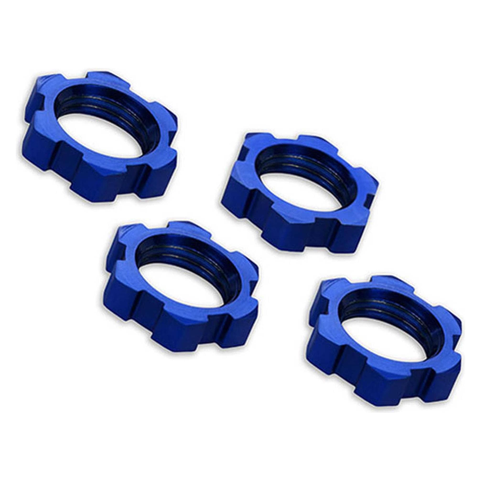 Traxxas Felgen-Mutter, Splined, 17mm, Serrated blau-eloxiert 4