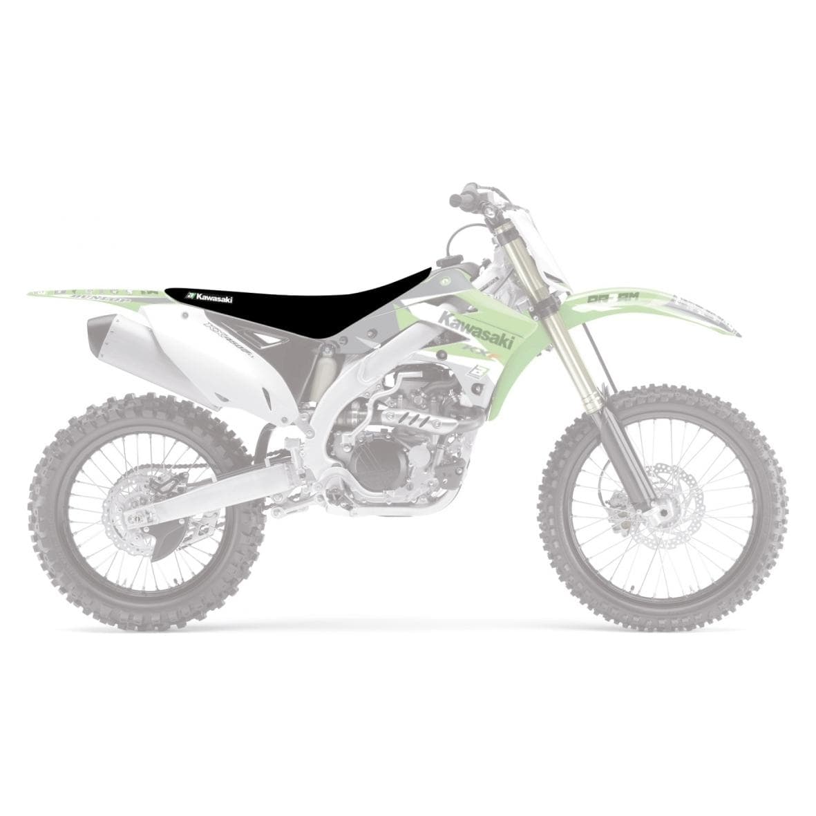 Blackbird, Motorrad Zubehör, KOMPLETTE SITZBANK KAWASAKI KXF 250 '13-'16 KXF 450 '12-'15 STANDARD MOON SCHWARZ