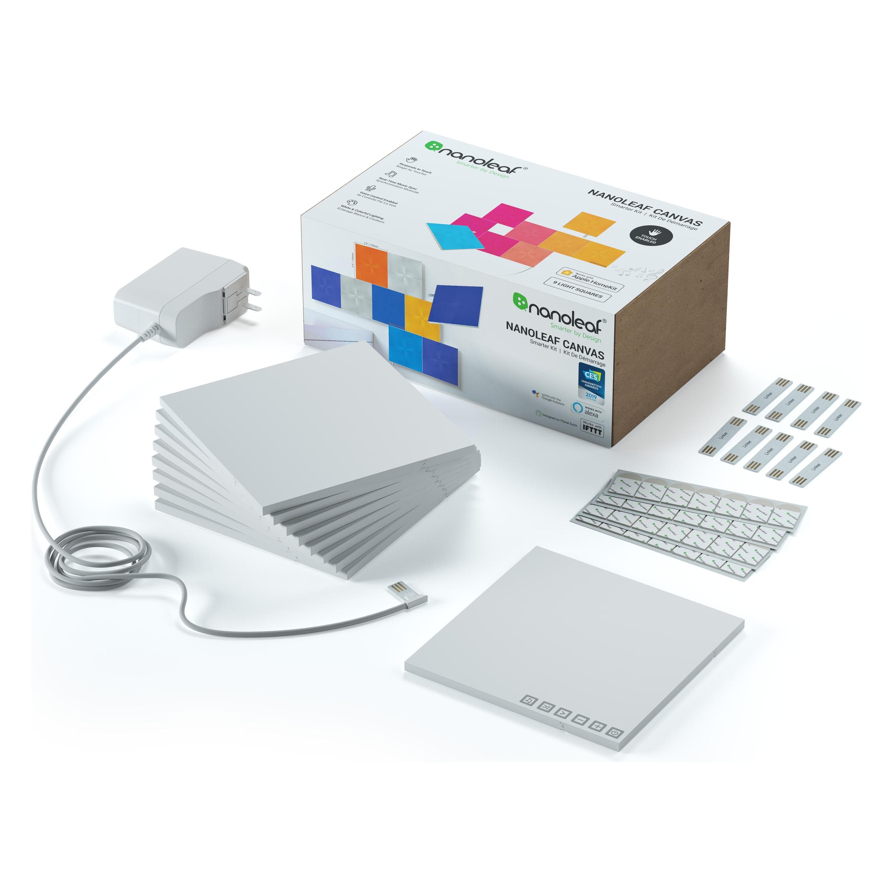 Nanoleaf, Deckenleuchte, Canvas Smarter Kit (9 Panels) (900 lm)
