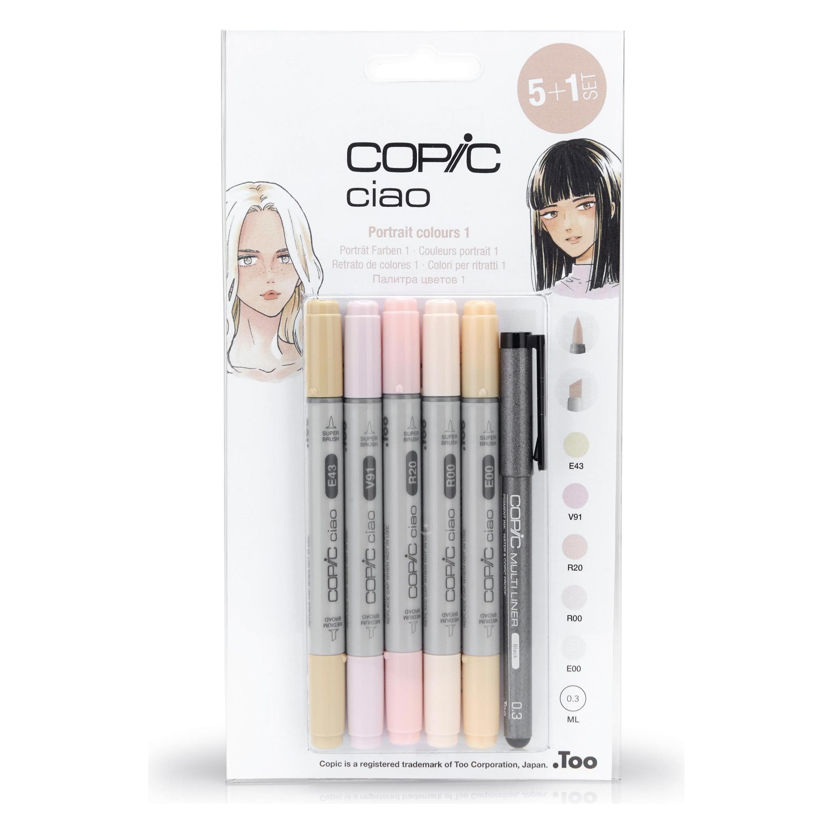 Copic, Marker, Hautfarben (6x)
