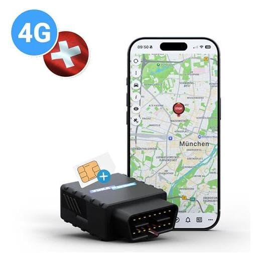 Yukatrack, Navigationsgerät Zubehör, IoT-AIO-GPS-OBD2-4G-Fahrzeugortungsgerät mit SIM-Karte + Daten-Flatrate