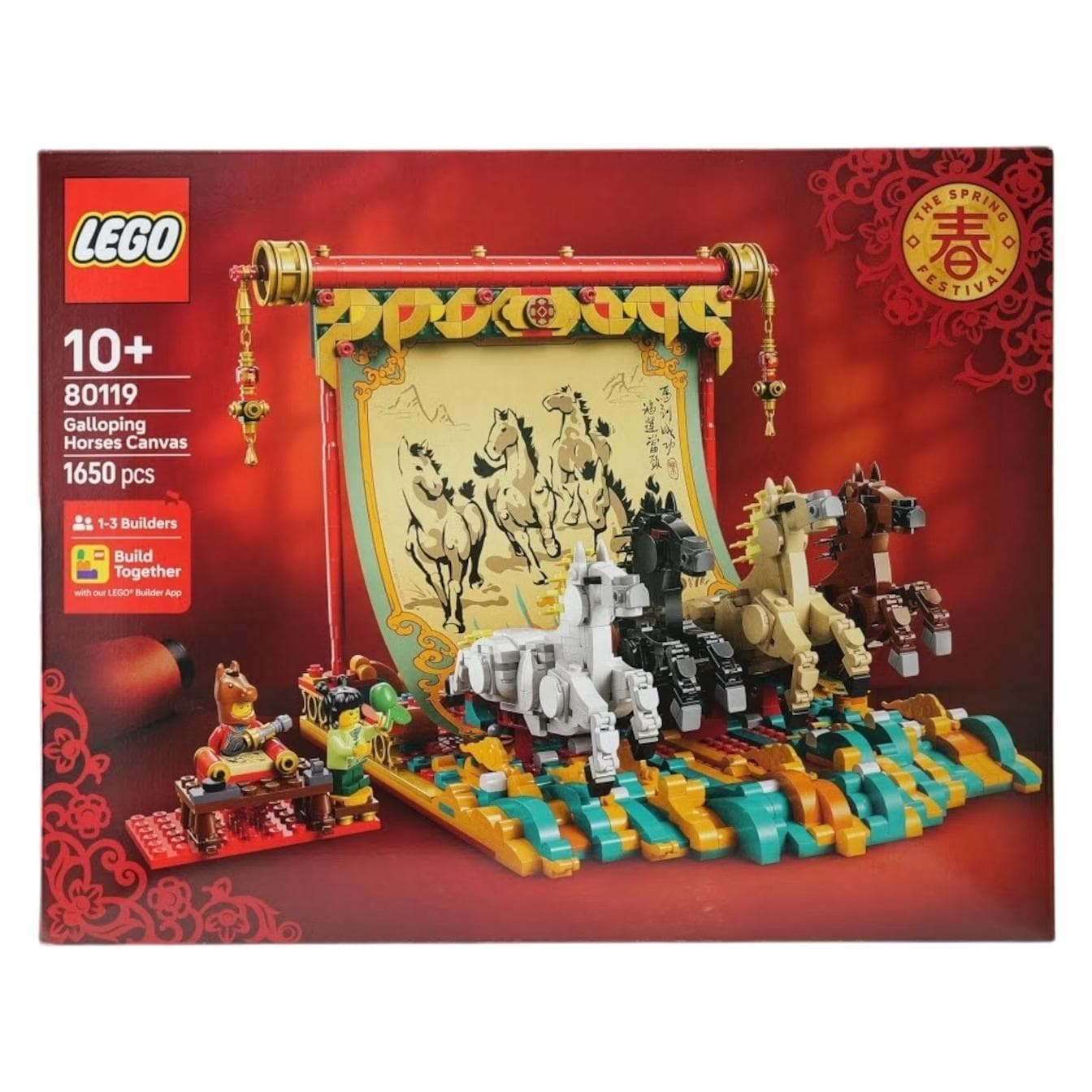 LEGO Anzeige mit galoppierenden Pferden