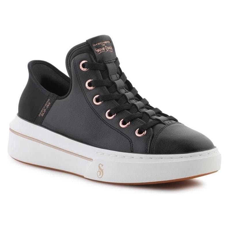 Skechers, Damen, Sneakers, Damen Slip-Ins: Snoop One – OG Leather, Schwarz, (38.5)