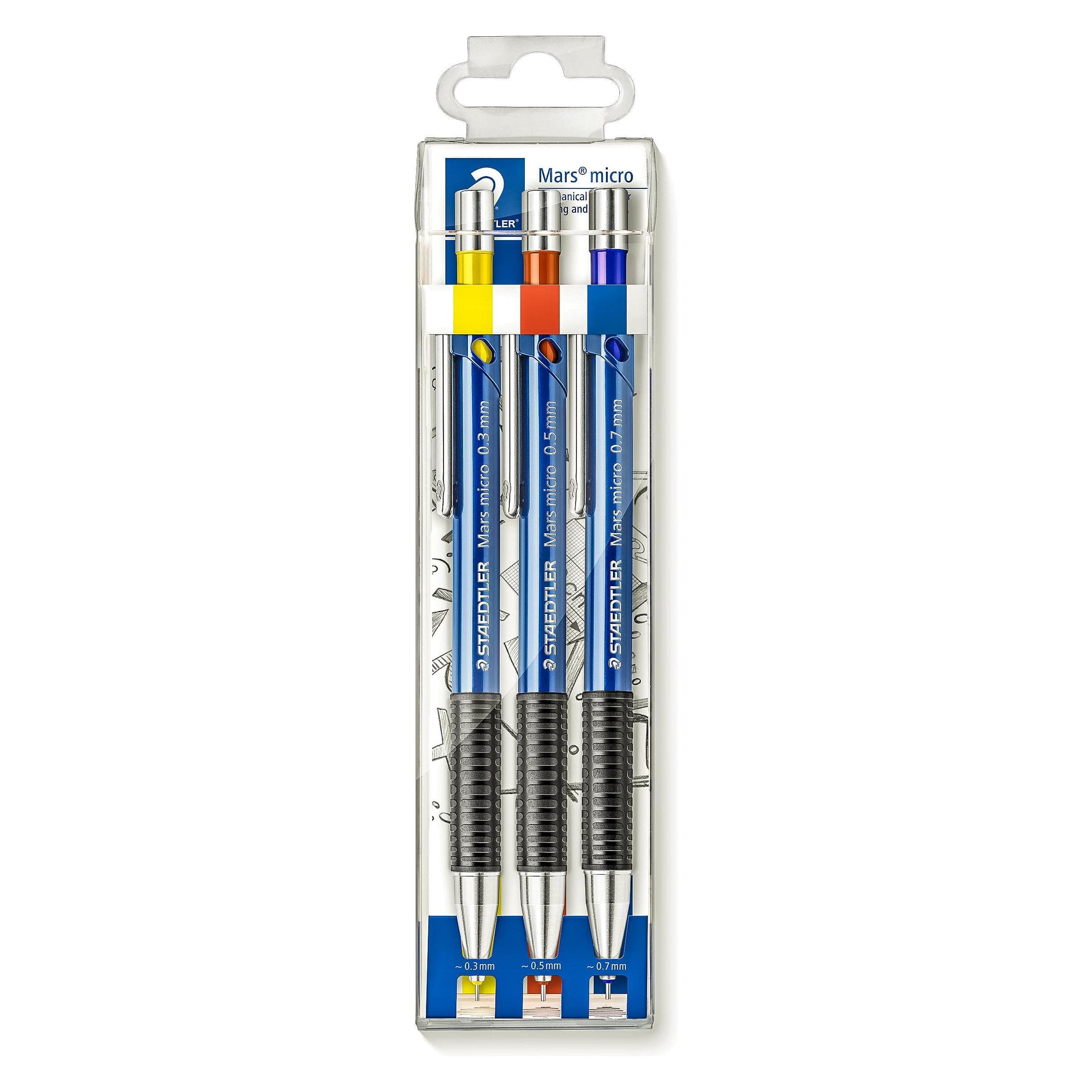 Staedtler, Bleistift, Druckbleistift Mars micro sort. 3ST (0.70 mm, HB, 3x)