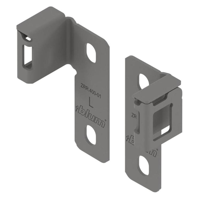 Blum Relinghalter MERIVOBOX rückseitig, Küchen Organizer, Grau