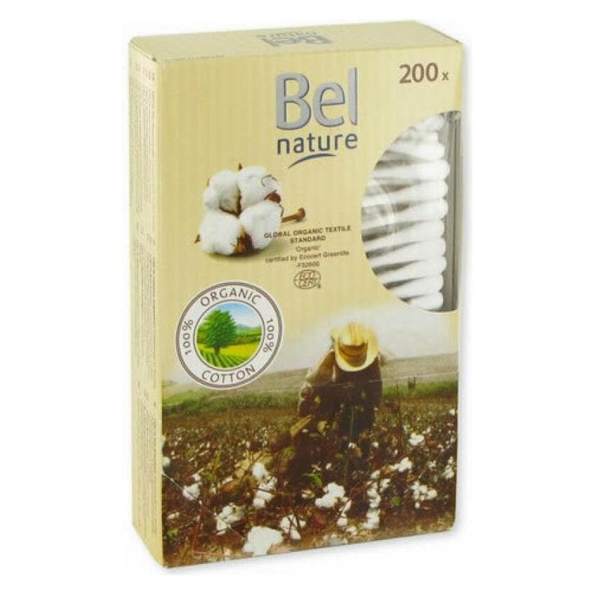 Bel Cosmetic, Wattestäbchen, NATURE ECOCERT bastoncillos cartón algodón orgánico 200 pz