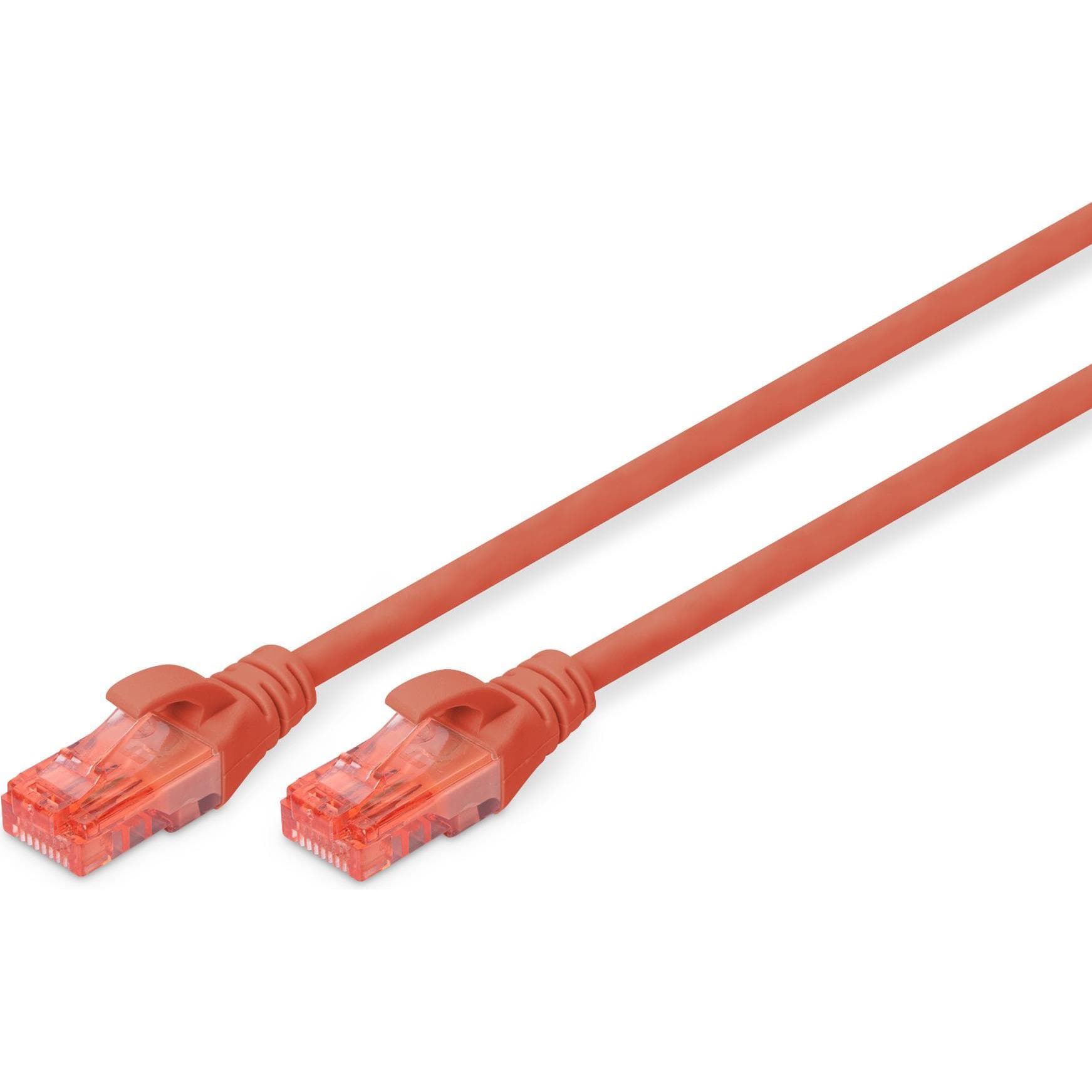 Digitus CAT 6 U-UTP Patchk.,5m,rot (U/UTP, CAT6, 5 m), Netzwerkkabel