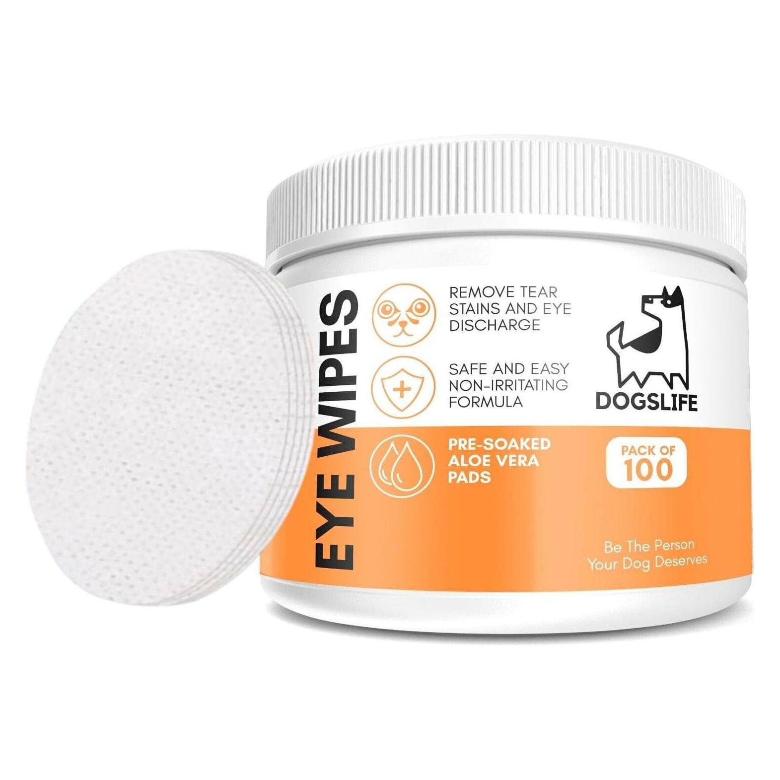 DogsLife Augenreiniger Eye Wipes 100 Stück (Hund), Tierhygiene