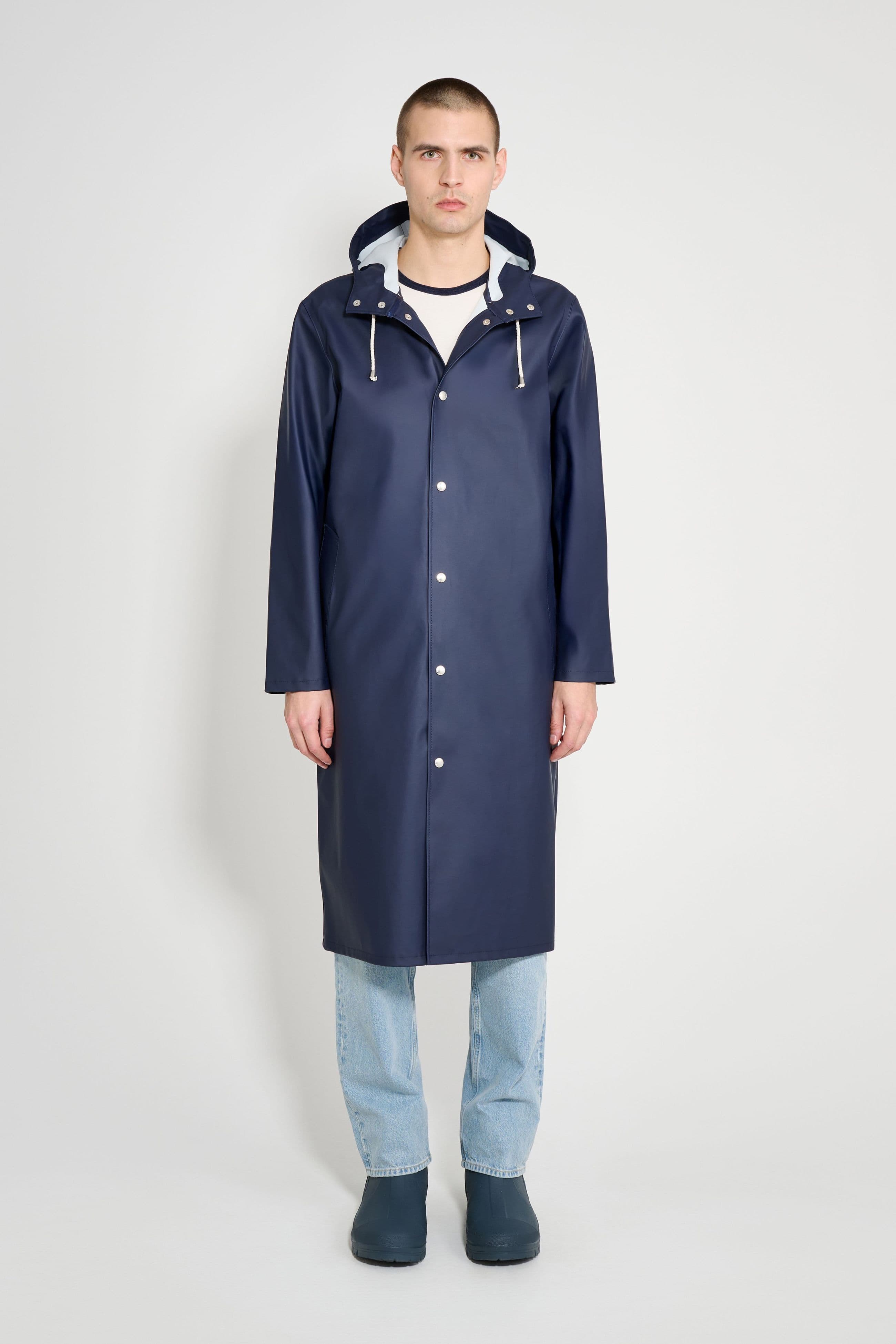 Stockholm Long Raincoat Navy