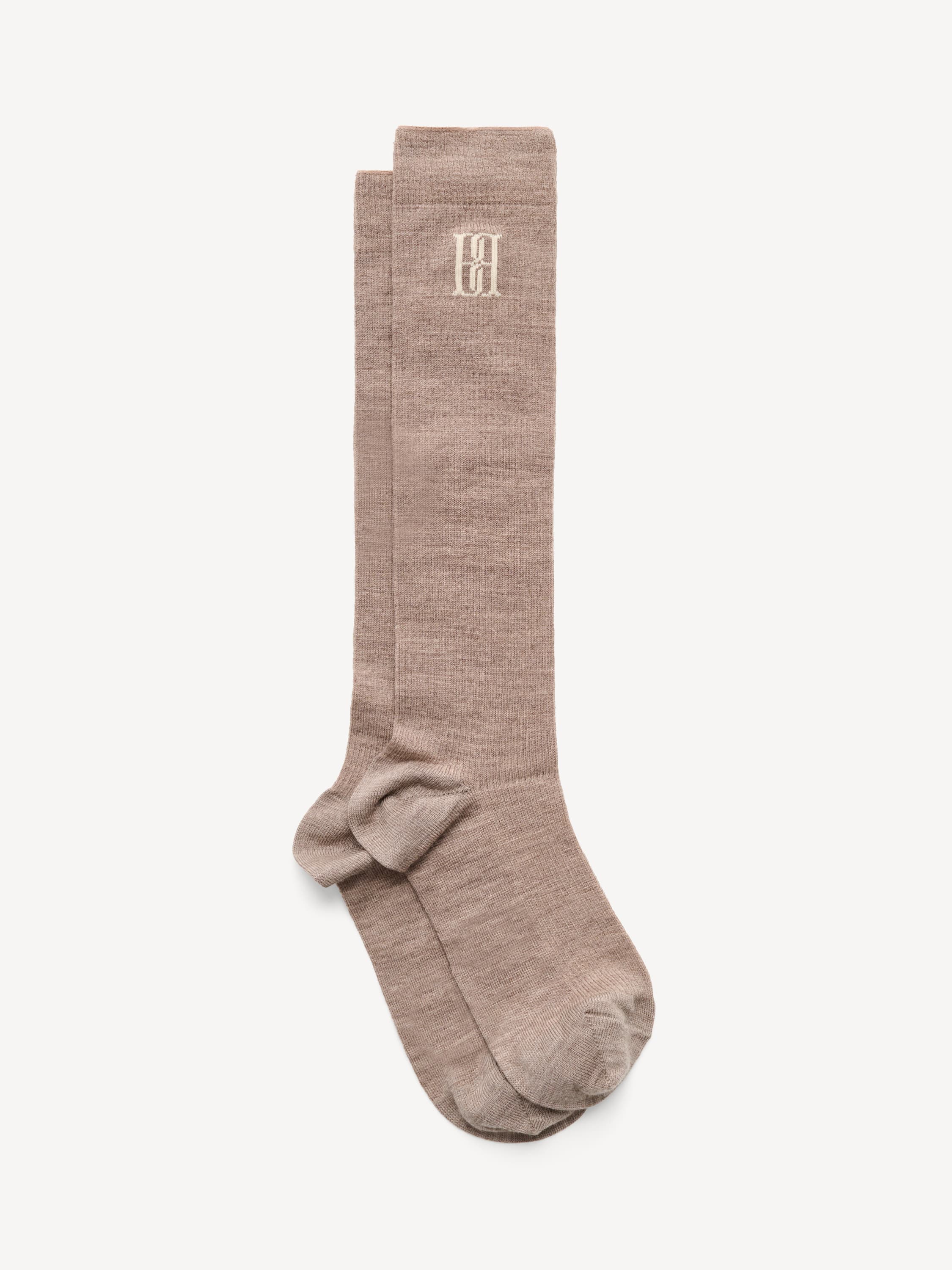 Leiano long wool-blend socks