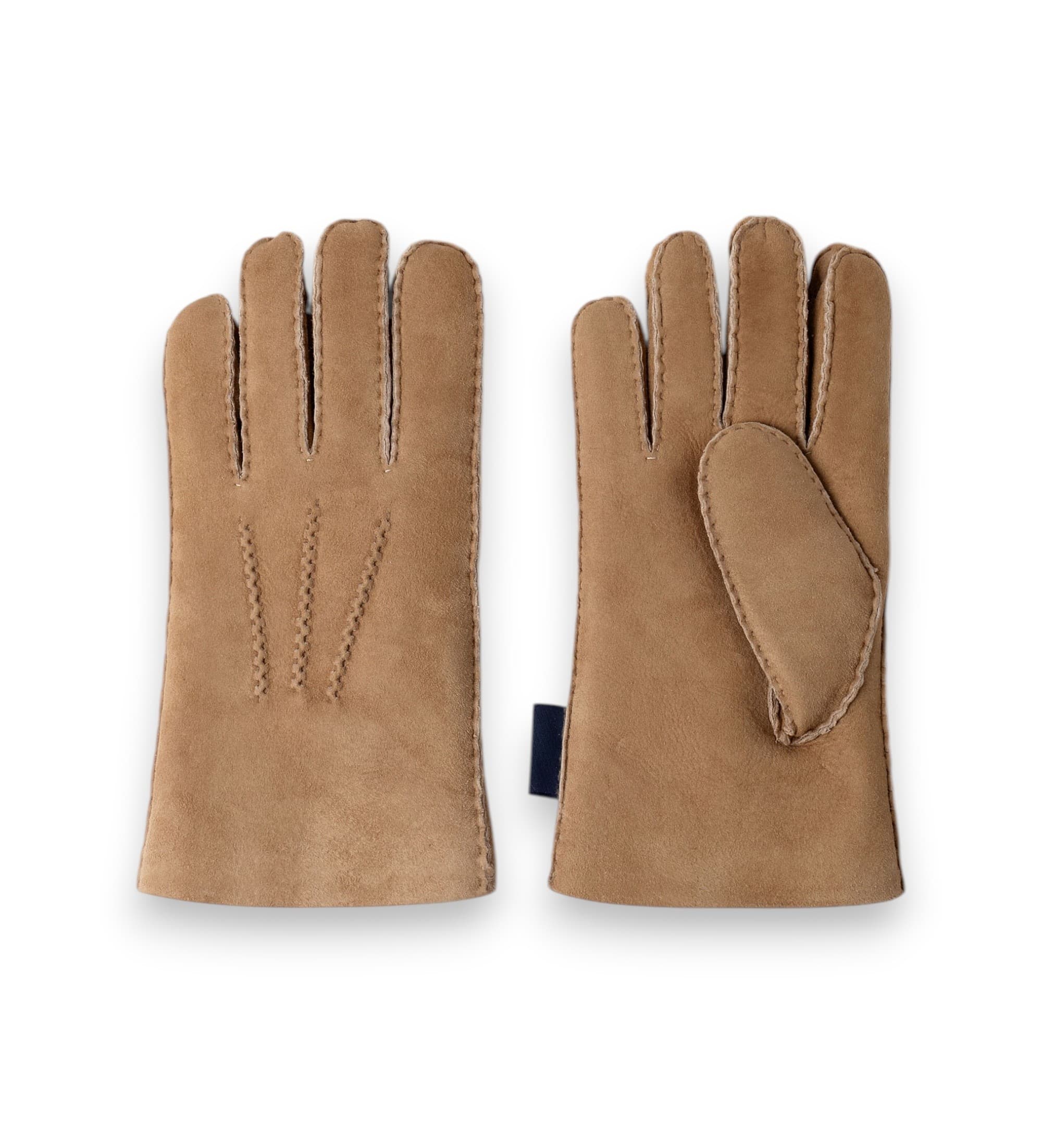 Hackett London für Herren. HM0400133 Handschuhe aus Leder Sherling Handstitch beige (XL), Lässig, Klassisch, Taupe