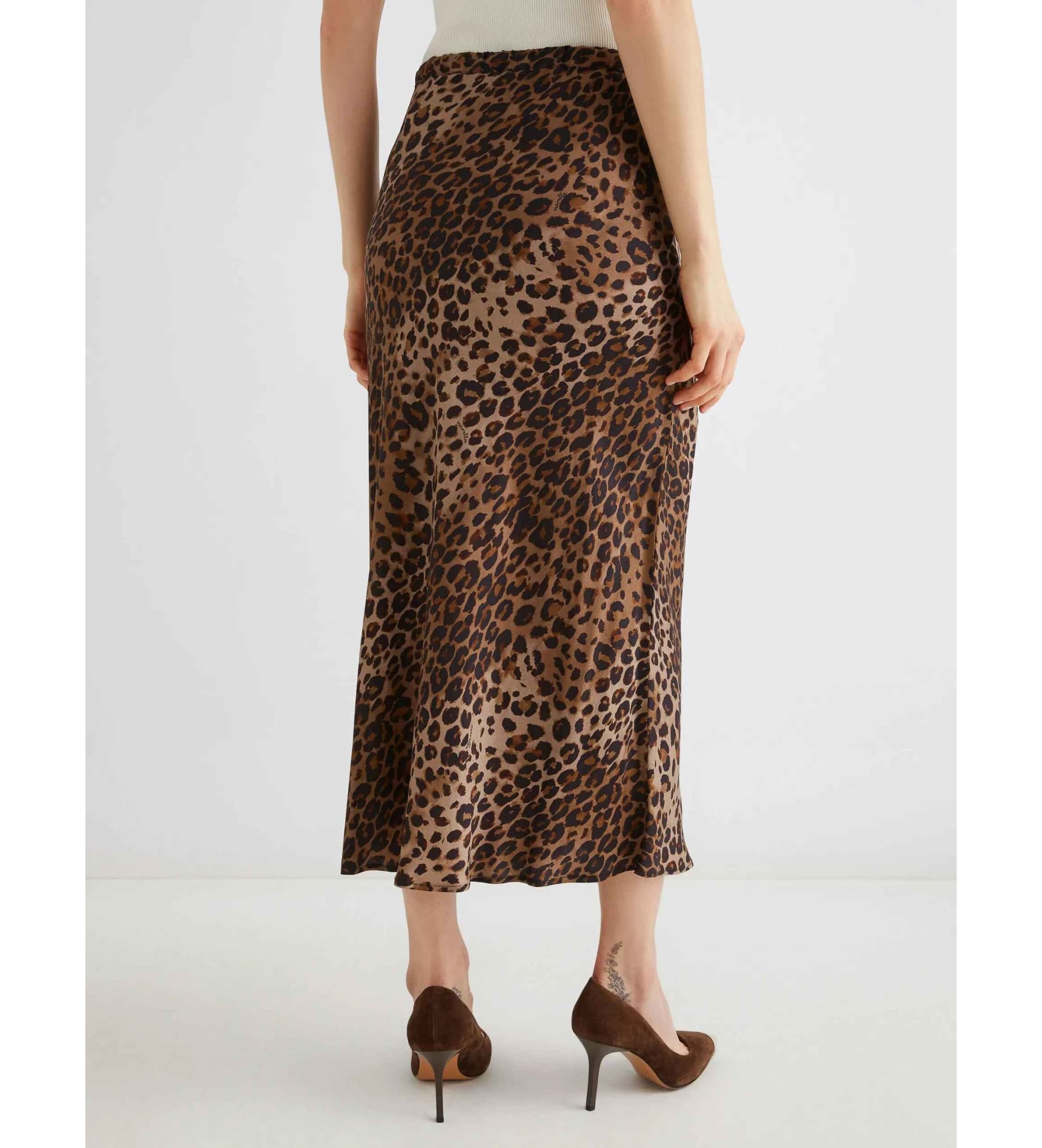 Marella für Damen. 2523106104200 Langer Albany-Rock mit Tiermuster (44), Tierdruck, Viskose