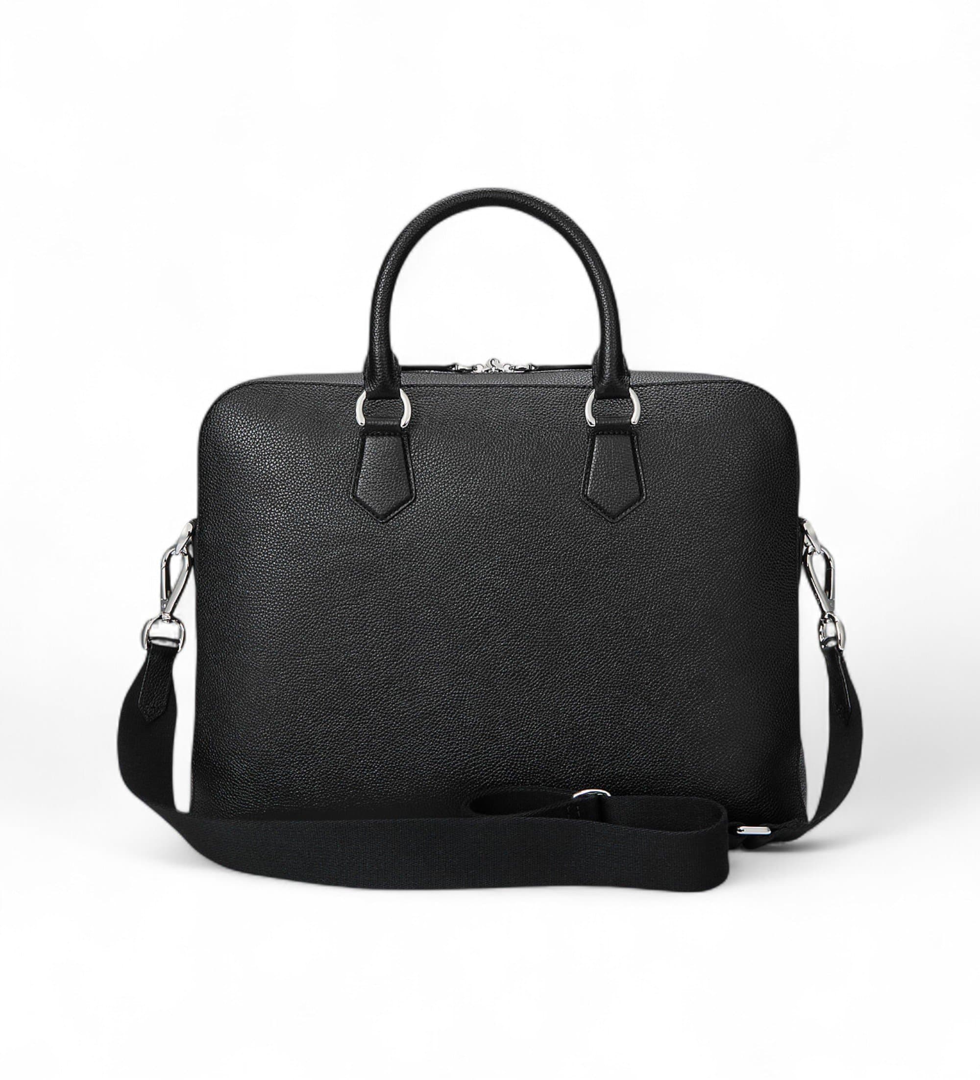 Polo Ralph Lauren für Herren. 405962458001 Reisetasche aus schwarzem genarbtem Leder (OSFA), Lässig