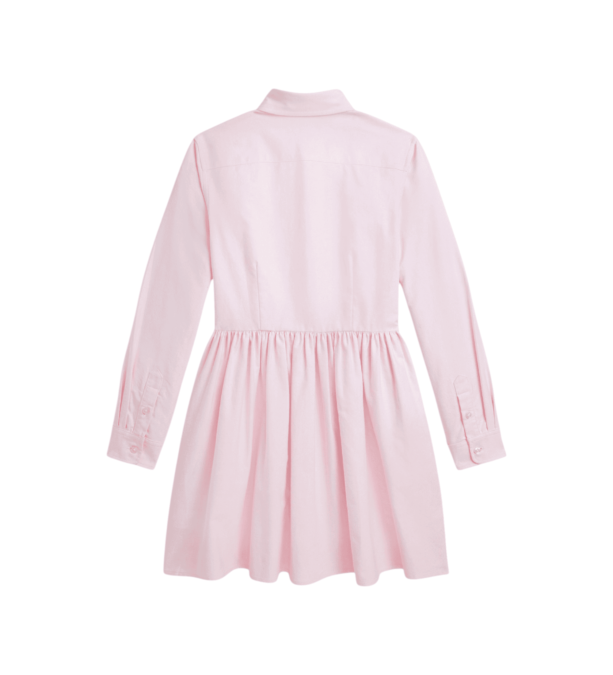 Polo Ralph Lauren für Mädchen. 313934179001 Hemdkleid aus rosafarbenem Oxford-Baumwollstoff (7años= 130/134cm), Lässig, Baumwolle, Langarm,