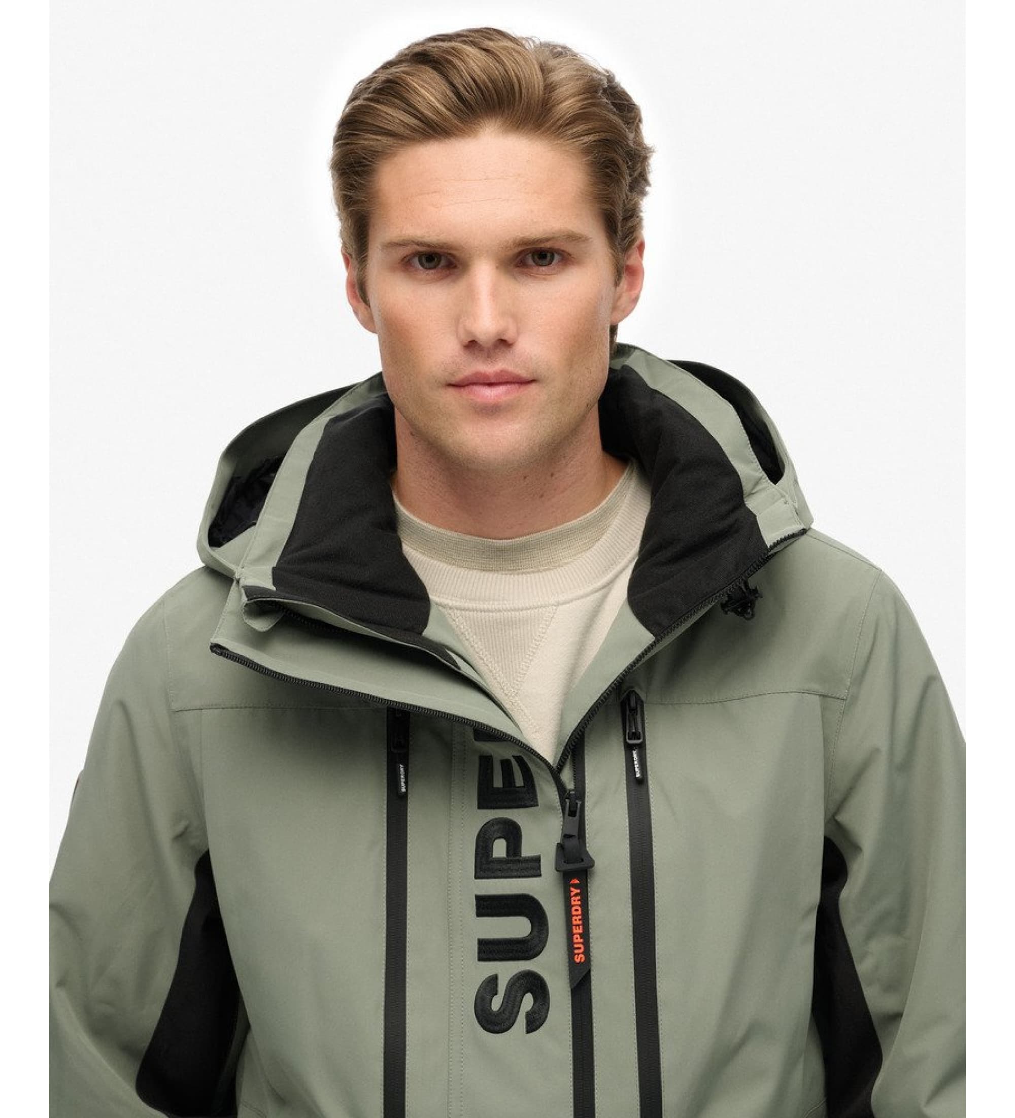 Superdry für Herren. MS110191A Ultimate Freestyle Ski Jacke grün (S), Lässig, Draußen, Recyceltes Polyester