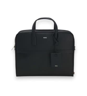 BOSS für Herren. 50483563 Schwarze Leder-Aktentasche Zair (OSFA), Lässig, Klassisch
