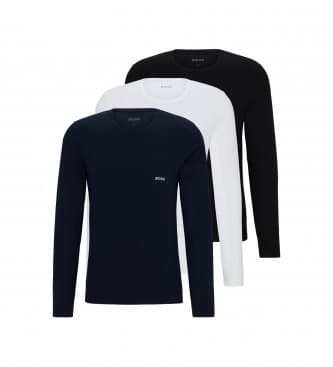 BOSS für Herren. 50492321 3er-Pack Logo-Westen navy, weiß, schwarz (XXL), Heimtextilien, Baumwolle, Langarm, Marine