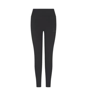 EA7 für Damen. 7W000539_AF12484 Leggings Logo High Waist schwarz (3XL), Sportlich, Baumwolle, Multisport