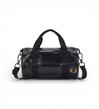 Fred Perry für Herren. L1400 Klassische Mini-Sporttasche schwarz, gold (OSFA), Lässig, Recyceltes Polyester, Nachhaltig