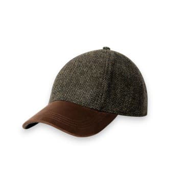 Hackett London für Herren. HM0400114 Hbone Tartan Kappe grün (OSFA), Lässig, Wolle, Klassisch