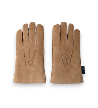 Hackett London für Herren. HM0400133 Handschuhe aus Leder Sherling Handstitch beige (XL), Lässig, Klassisch, Taupe