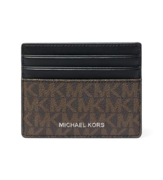 Michael Kors für Herren. 39F9LGYD2B Greyson großer Kartenhalter mit Logos braun, schwarz (OSFA), Lässig, Segeltuch