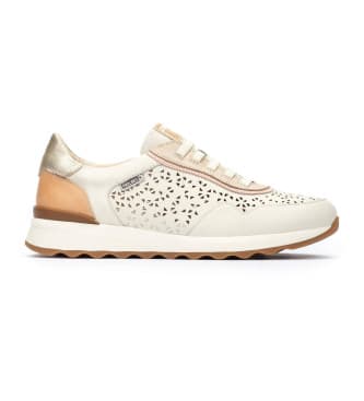Pikolinos für Damen. W1M-6629C1 Arrecife Turnschuhe aus weißem Leder (40), 3 bis 5 cm, Keine, Lässig