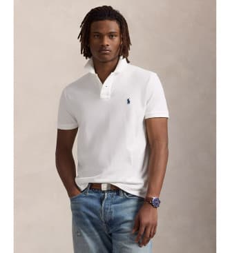 Polo Ralph Lauren für Herren. 710666998002 Custom Slim Fit Piquet Poloshirt weiß (XL), Lässig, Baumwolle, Kurzarm