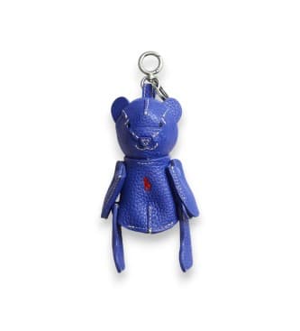 Polo Ralph Lauren für Damen. 427P13276009 Polo Bear Felltaschenanhänger blau (OSFA), Lässig, Leder