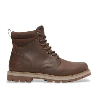 Timberland für Herren. TB0A69UHEM61 Britton Road brauner wasserdichter halber Schnürstiefel (44.5), Leder, Wohnung, Schnürsenkel, Lässig, Na