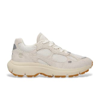 Timberland für Damen. TB0A43R8EW21 Hazel Lane Beige Leder Turnschuhe (39.5 W), Wohnung, Schnürsenkel, Lässig, Sportlich, Draußen