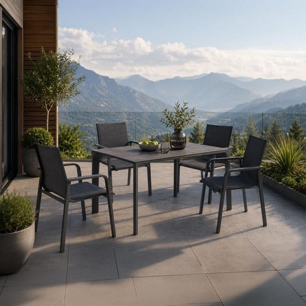 OUTLIV. Julia Gartenmöbel-Set M (4 Plätze) mit Kettler Cubic Tisch 160x95cm