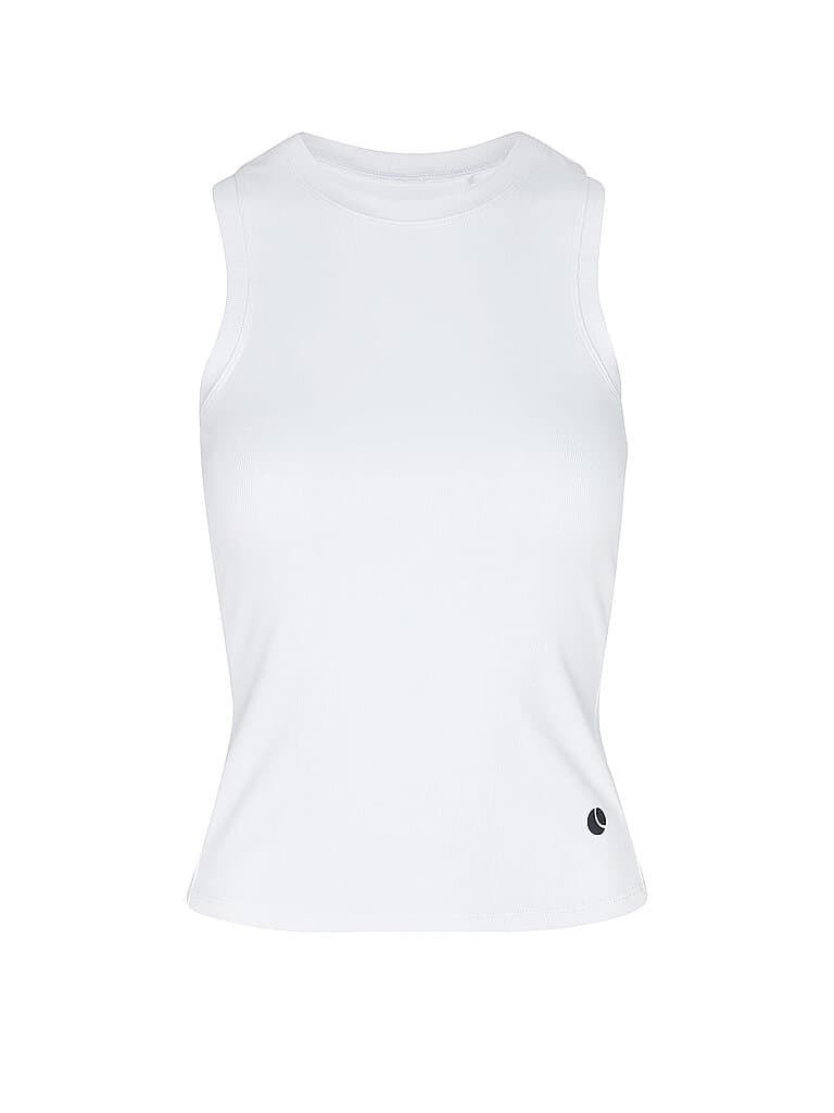 BJÖRN BORG Damen Tennistank Ace Pocket Ribbed weiss | L