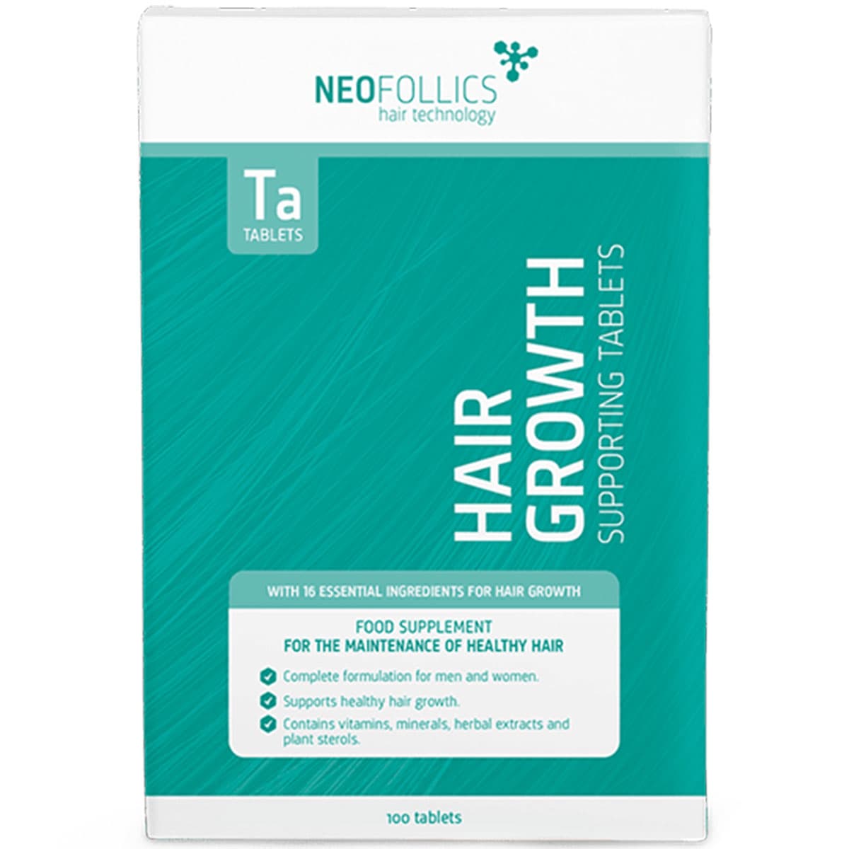 Neofollics - Hair Growth Supporting Tablets – Tägliche Unterstützung für kräftiges Haarwachstum – 100 Stück