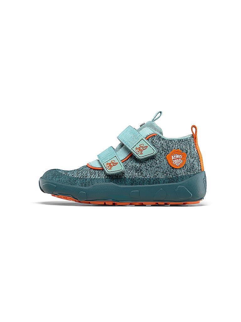 AFFENZAHN Kinder Barfußschuhe - Sneaker KNIT HAPPY Hase hellgrün | 27