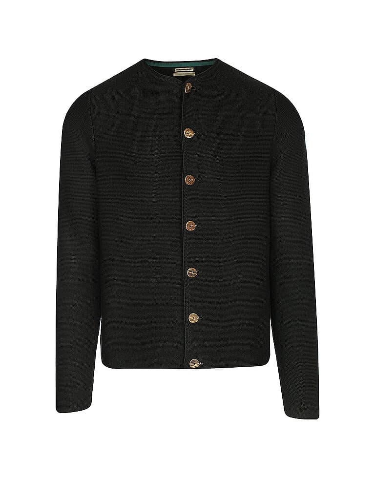 GOTTSEIDANK Trachten Strickjacke Anselm dunkelgrün | S