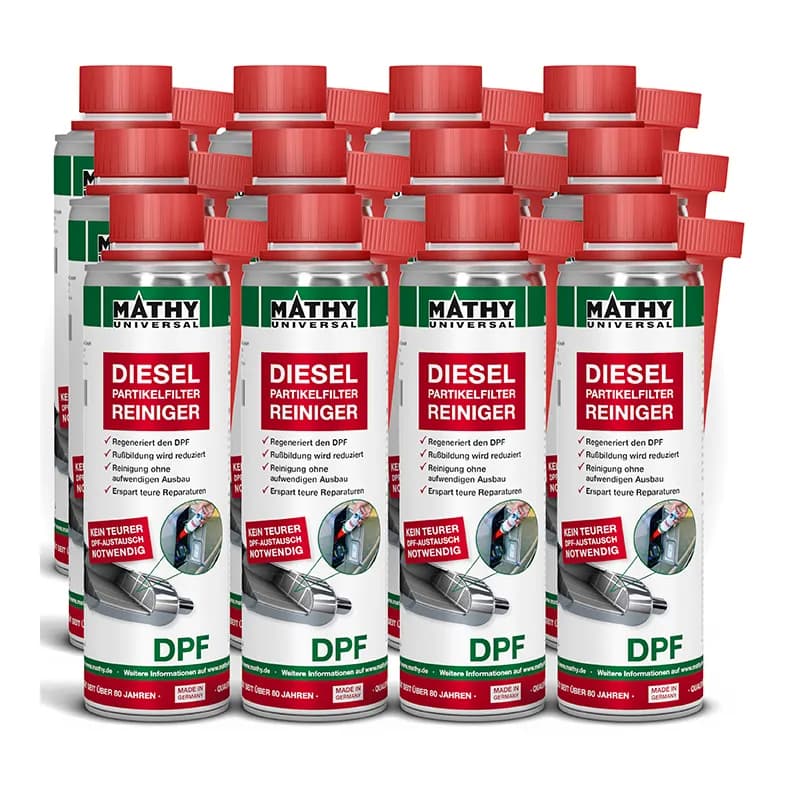 MATHY-DPF Dieselpartikelfilter Reiniger - Diesel Additiv - Kraftstoffzusatz - DPF Reiniger, 12 x 300 ml