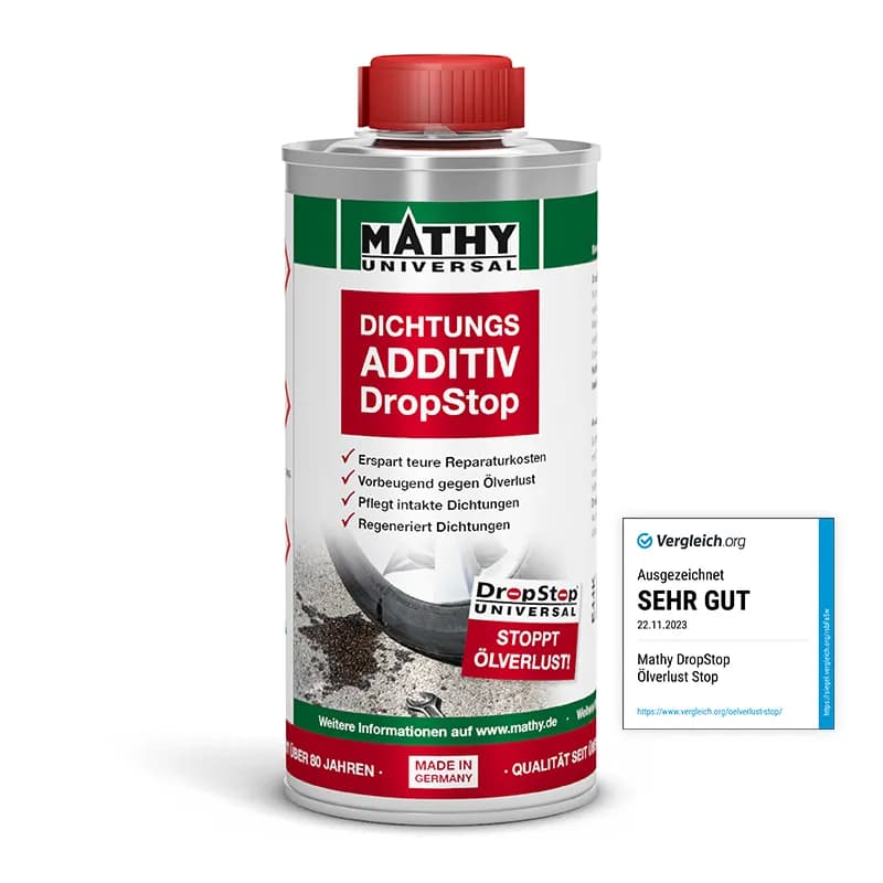 MATHY DropStop Dichtungs Additiv - Motoröl + Getriebeöl Zusatz, 250 ml